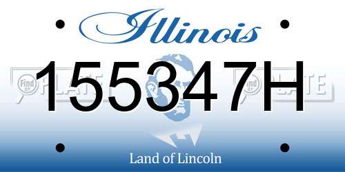 155347H Illinois License Plate