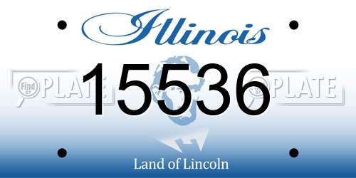 15536 Illinois License Plate