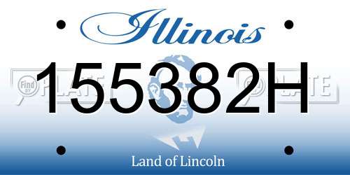 155382H Illinois License Plate