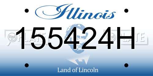 155424H Illinois License Plate
