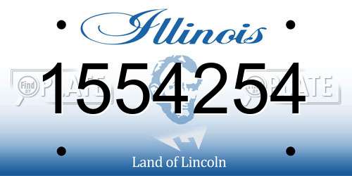 1554254 Illinois License Plate