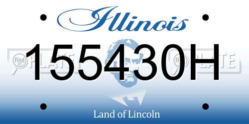 155430H Illinois License Plate