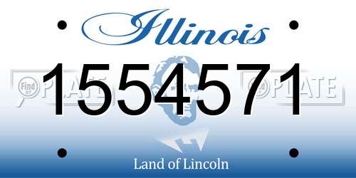 1554571 Illinois License Plate