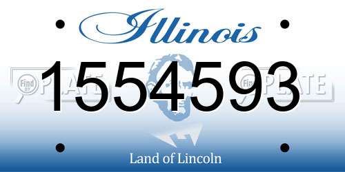 1554593 Illinois License Plate