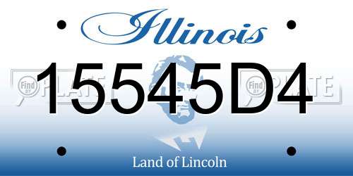 15545D4 Illinois License Plate
