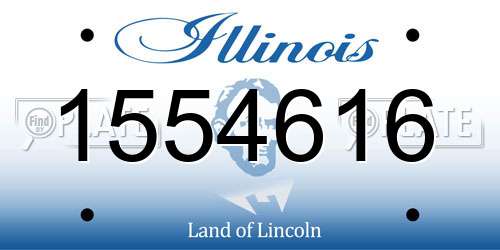 1554616 Illinois License Plate