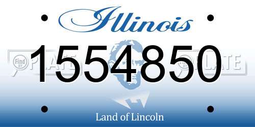 1554850 Illinois License Plate