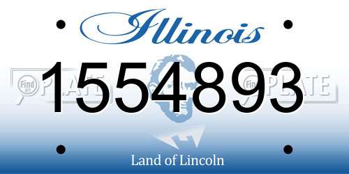 1554893 Illinois License Plate
