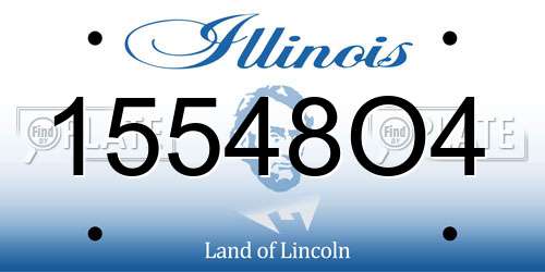 15548O4 Illinois License Plate