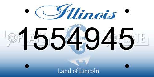 1554945 Illinois License Plate
