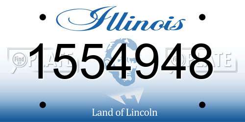 1554948 Illinois License Plate