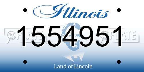 1554951 Illinois License Plate