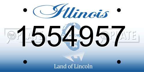 1554957 Illinois License Plate