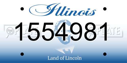 1554981 Illinois License Plate