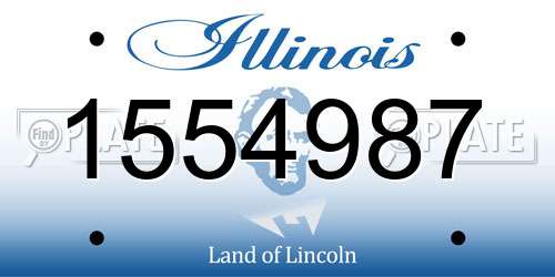 1554987 Illinois License Plate