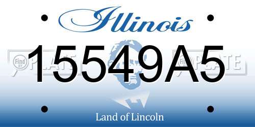 15549A5 Illinois License Plate