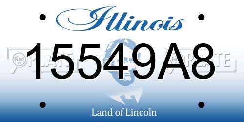 15549A8 Illinois License Plate