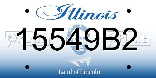 15549B2 Illinois License Plate