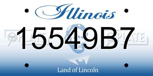 15549B7 Illinois License Plate