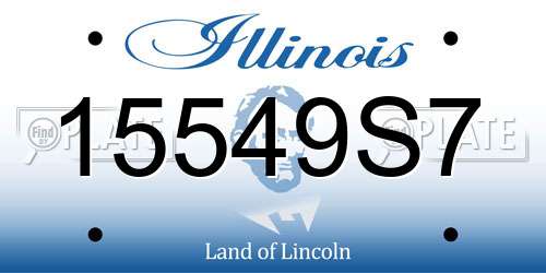 15549S7 Illinois License Plate