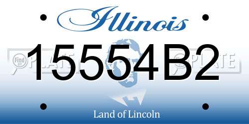 15554B2 Illinois License Plate