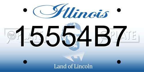 15554B7 Illinois License Plate