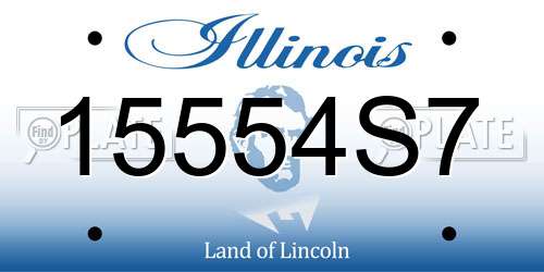15554S7 Illinois License Plate