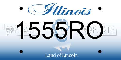 1555RO Illinois License Plate