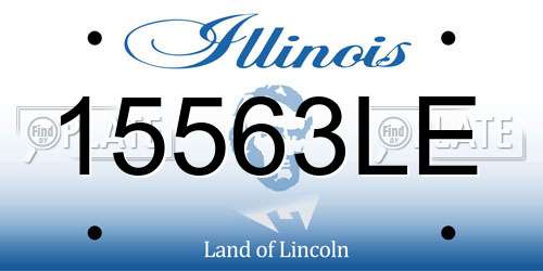 15563LE Illinois License Plate