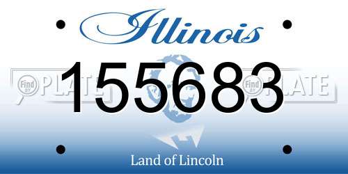 155683 Illinois License Plate