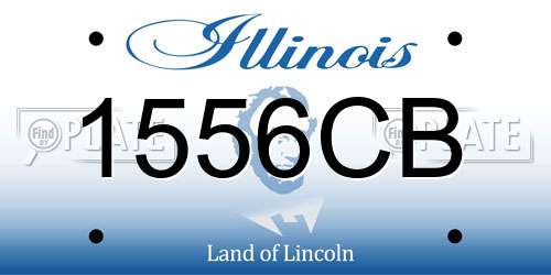 1556CB Illinois License Plate