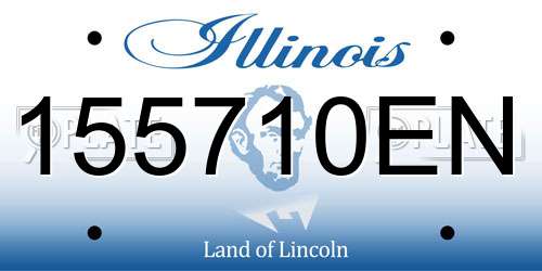 155710EN Illinois License Plate