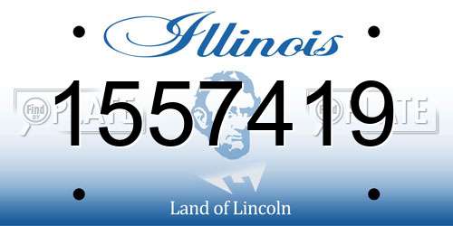 1557419 Illinois License Plate