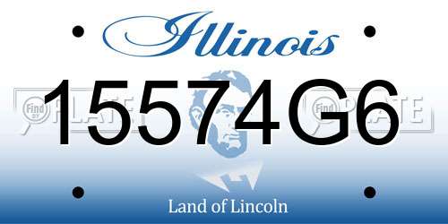 15574G6 Illinois License Plate