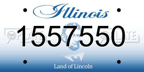 1557550 Illinois License Plate