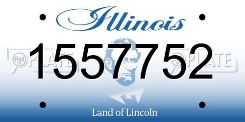 1557752 Illinois License Plate