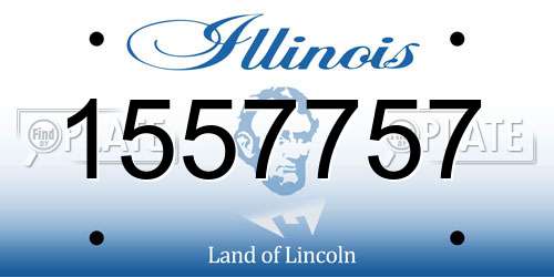 1557757 Illinois License Plate