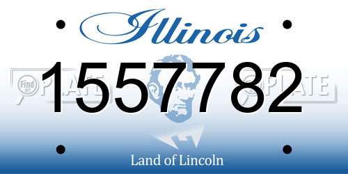 1557782 Illinois License Plate