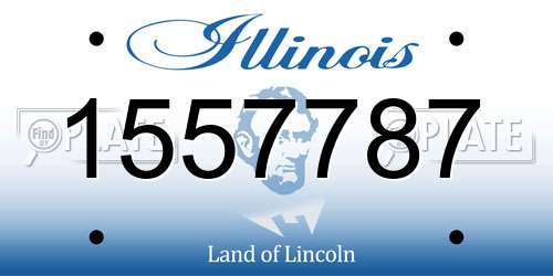 1557787 Illinois License Plate