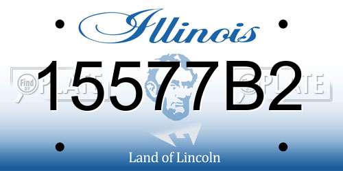 15577B2 Illinois License Plate