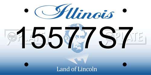 15577S7 Illinois License Plate