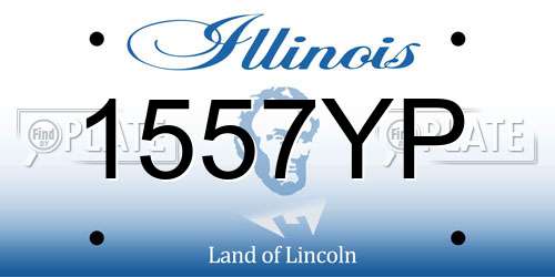 1557YP Illinois License Plate