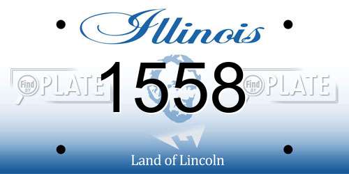 1558 Illinois License Plate