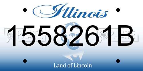 1558261B Illinois License Plate