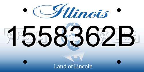 1558362B Illinois License Plate