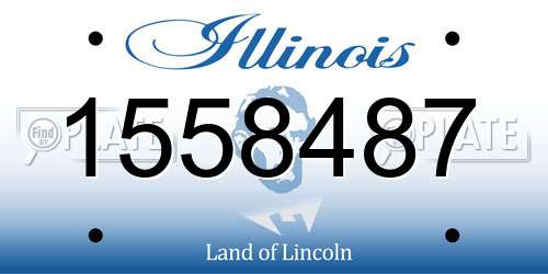 1558487 Illinois License Plate