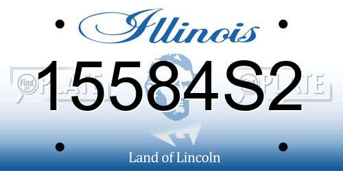 15584S2 Illinois License Plate
