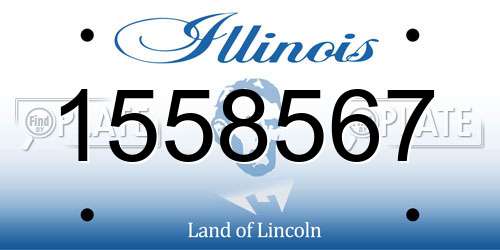 1558567 Illinois License Plate