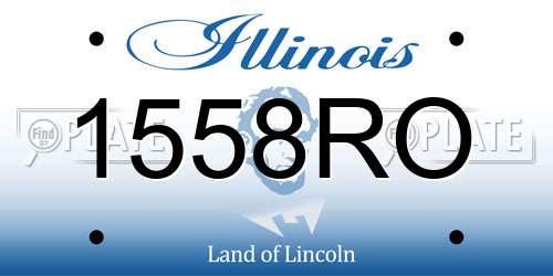 1558RO Illinois License Plate
