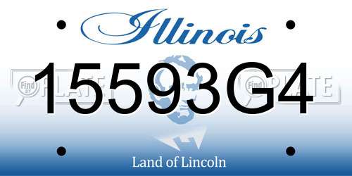 15593G4 Illinois License Plate